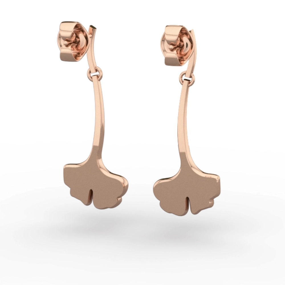 Earrings "Ginkgo Tige" in ebony and 18K gold - Image 7