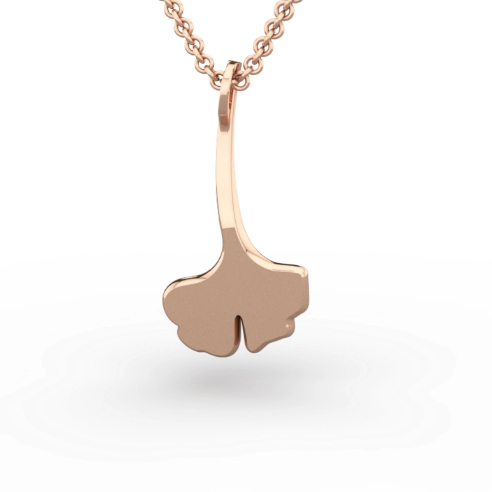 Pendant "Ginkgo Tige" in ebony and 18K gold - Image 6