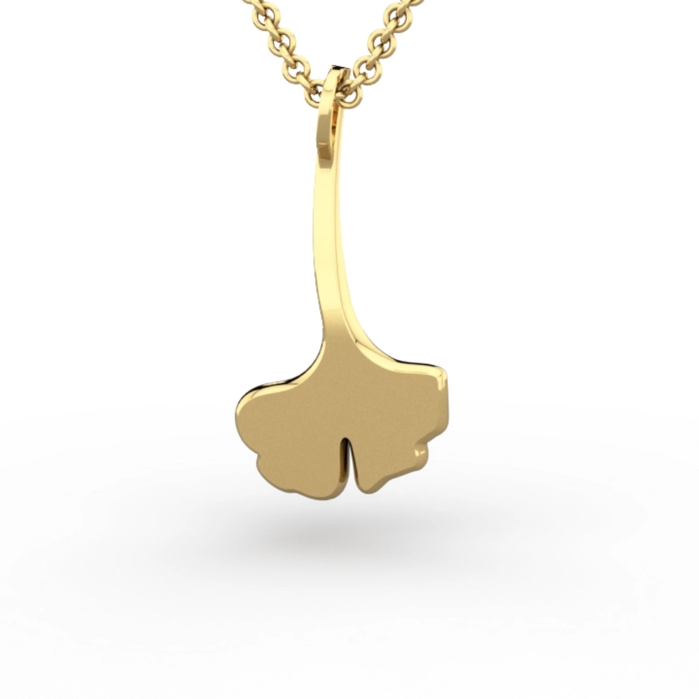 Pendant "Ginkgo Tige" in ebony and 18K gold - Image 2