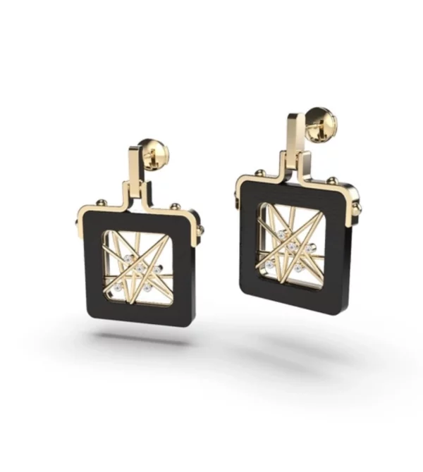 Earrings "Toile perlée"